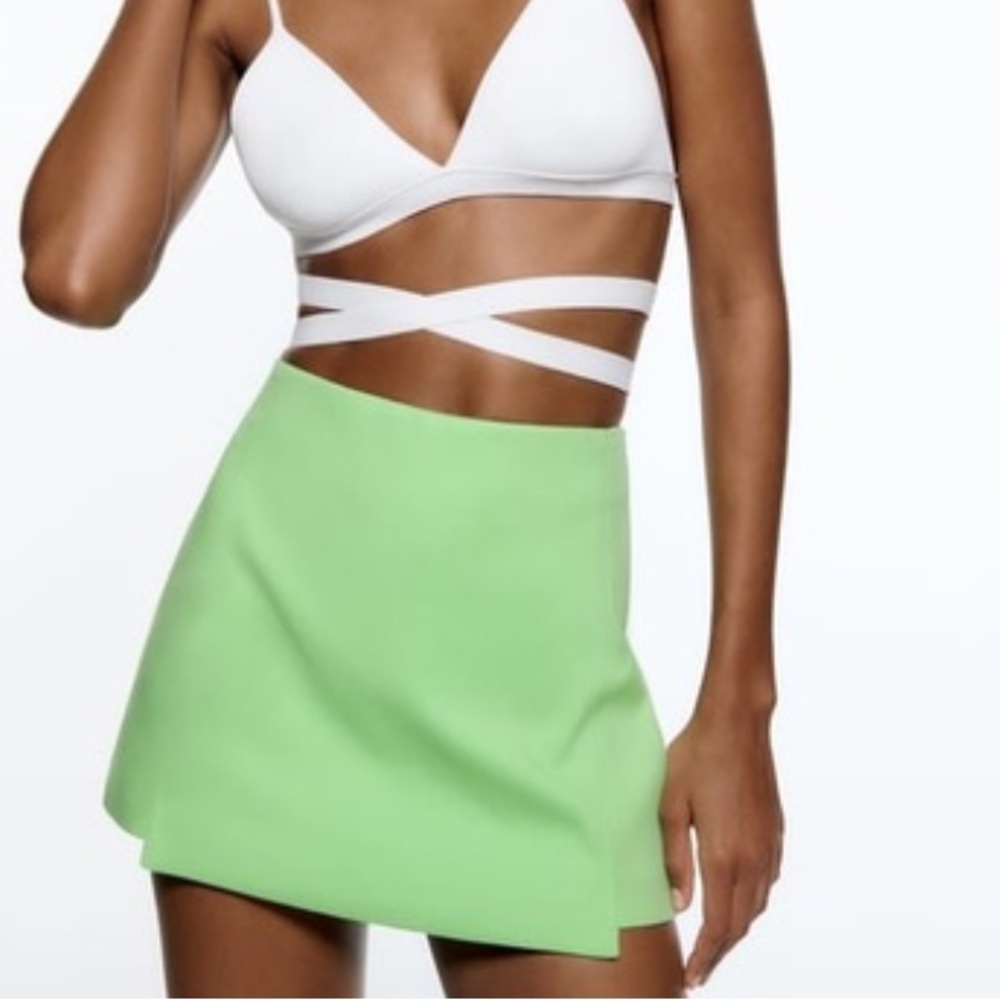 Zara Neon Green Skort